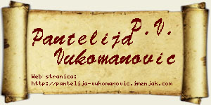 Pantelija Vukomanović vizit kartica
